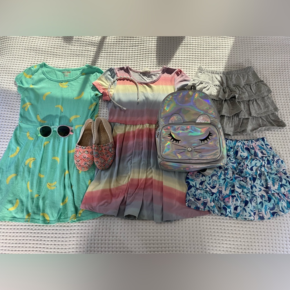 Girls 6T Dress, Skirt & Accessories Bundle Set